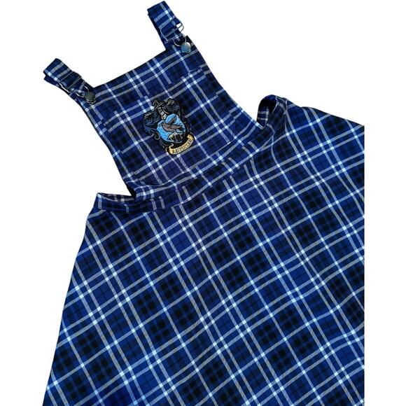 Harry Potter Ravenclaw Plaid blue black Skirtall Adjustable straps Hot topic M - Picture 8 of 16